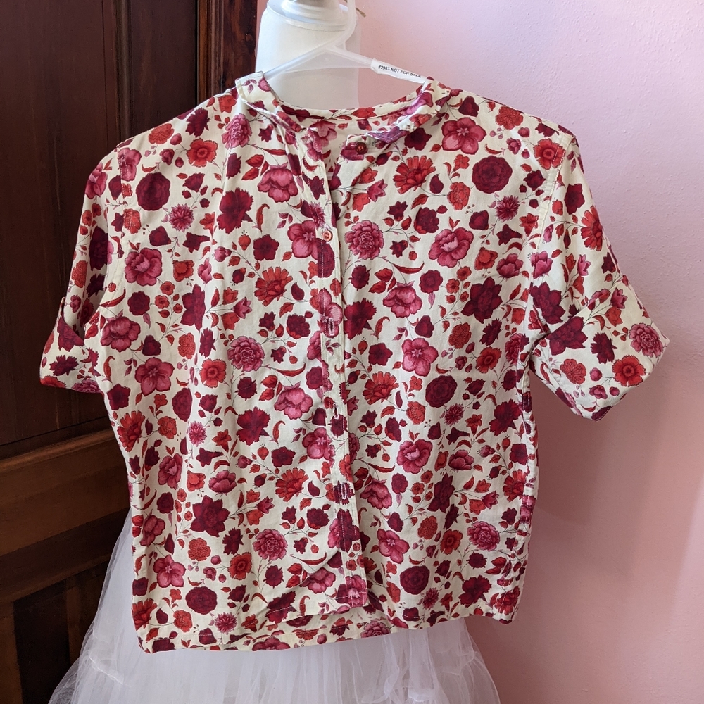 60s Floral blouse